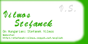 vilmos stefanek business card